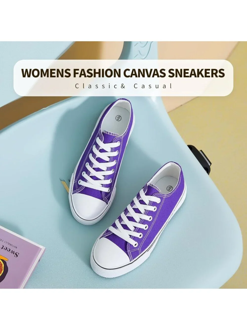 Women's Full Black Lightweight Low Top Canvas Slip On Casual Fashion Sneakers